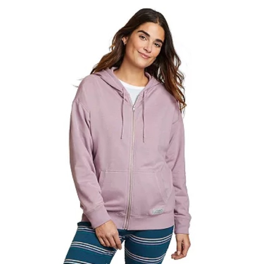GUC Eddie Bauer Cozy Camp Full Zip Hoodie Dusty Iris Size PS